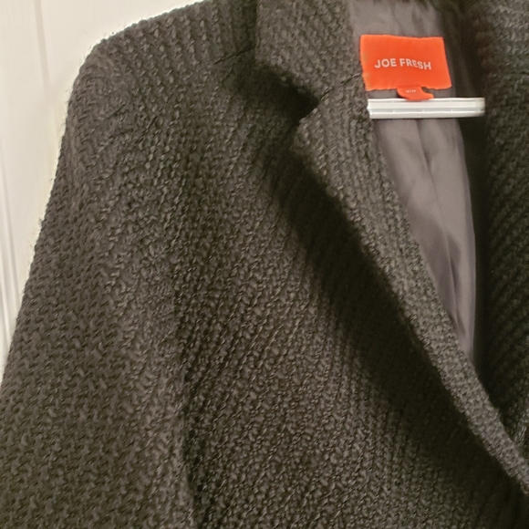Classic Black Tweed Coat - Picture 2 of 4